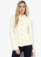 Uni Style Image Off White Solid Shirt