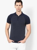 United Colors of Benetton Blue Printed Polo T-Shirts