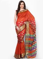 Urban Vastra Brown Printed Saree