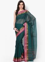 Urban Vastra Cotton Green Saree