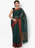 Urban Vastra Cotton Green Saree