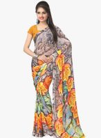 Vaamsi Grey Printed Saree