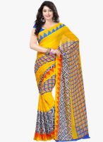 Vaamsi Yellow Printed Saree