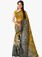 Vaamsi Yellow Printed Saree