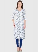 Vani White Printed Kurtis