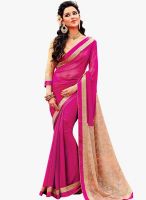 Vishal Pink Embellished Saree