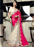 Vishal Pink Embroidered Saree