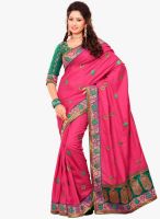 Xclusive Chhabra Pink Embroidered Saree