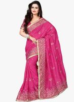 Xclusive Chhabra Pink Embroidered Saree