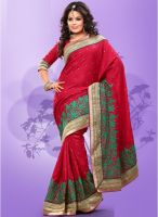 Xclusive Chhabra Red Embroidered Saree