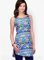 Yepme Blue Printed Kurtis