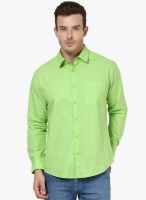 Yepme Green Solid Regular Fit Casual Shirt