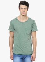 Yepme Green Solid Round Neck T-Shirt