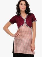 Yepme Maroon Printed Kurtis