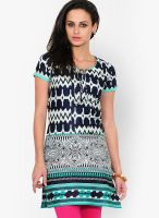 Yepme Navy Blue Printed Kurtis