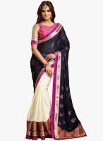 7 Colors Lifestyle Blue Embroidered Sarees