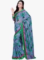 7 Colors Lifestyle Grey Printed Saree