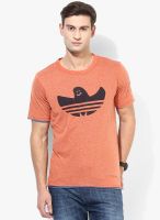 Adidas Originals Gonz Reverse T Orange Round Neck T-Shirt