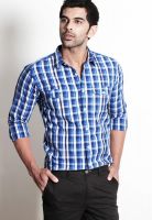 Basics Blue Casual Shirts