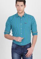 Basics Checks Blue Casual Shirt