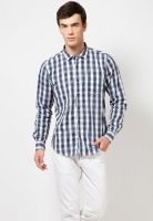 Basics Full Sleeve Checks Black Casual Shirts