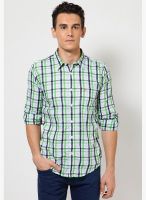 Basics Green Casual Shirts