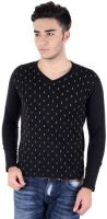 Bigidea Printed Men's V-neck Black T-Shirt