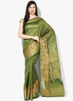 Bunkar Green Embellished Saree