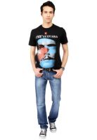 Che Guevara Black Solid Round Neck T-Shirts