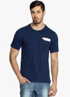 Difference of Opinion Blue Printed Round Neck T-Shirt