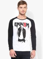 Eminem Black Printed Round Neck T-Shirt