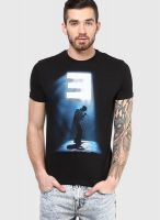 Eminem Black Printed Round Neck T-Shirts