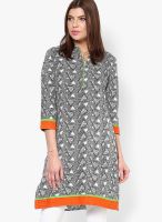 Entropy Black Kurta