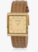 Escort E-1750-435 Brown/Champagne Analog Watch