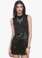 Faballey Black Embellished Bodycon Dress