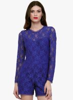 Faballey Blue Lace Jumpsuit