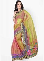 Florence Green Embroidered Saree