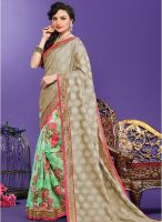 Inddus Green Printed Saree