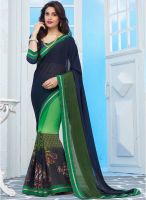 Inddus Green Printed Saree