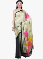 Jashn Beige Printed Saree