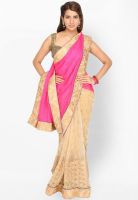 Jashn Pink Embroidered Saree