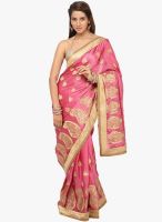 Jashn Pink Embroidered Saree