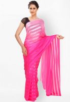 Jashn Pink Solids Saree