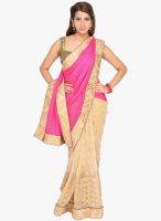 Jashn Red Embroidered Saree