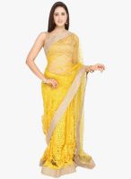 Jashn Yellow Embellished Sarees