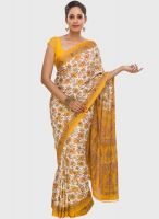 Jashn Yellow Printed Saree