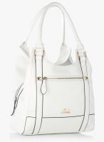 Lavie Karaoke 3C Medium White Hobo Bag