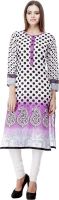Menka Casual Printed Women's Kurti(Purple) Menka Casual Printed Women's Kurti(Purple)