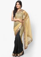 Mrignain Brasso Beige Embroidered Saree