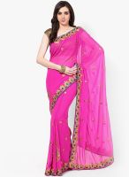 Mrignain Chiffon Magenta Saree